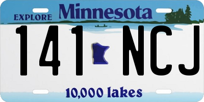 MN license plate 141NCJ