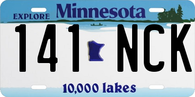 MN license plate 141NCK