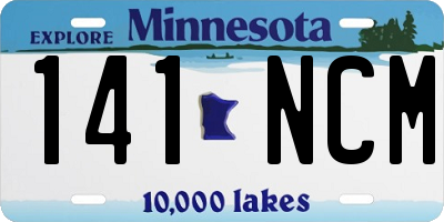 MN license plate 141NCM