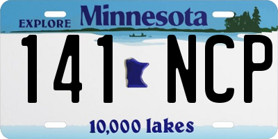 MN license plate 141NCP