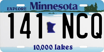 MN license plate 141NCQ