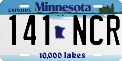 MN license plate 141NCR