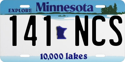 MN license plate 141NCS