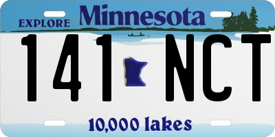 MN license plate 141NCT