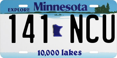 MN license plate 141NCU