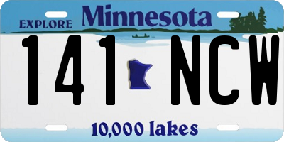 MN license plate 141NCW