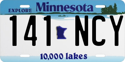MN license plate 141NCY