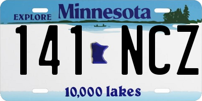 MN license plate 141NCZ
