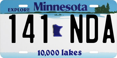 MN license plate 141NDA