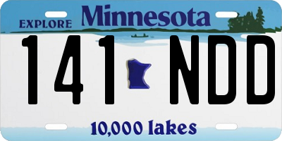 MN license plate 141NDD