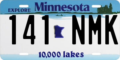 MN license plate 141NMK
