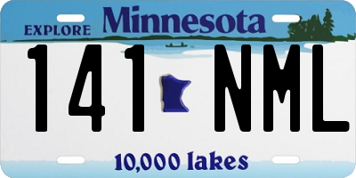 MN license plate 141NML