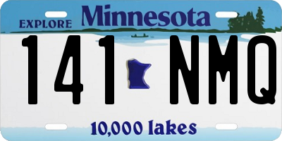 MN license plate 141NMQ
