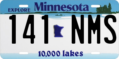 MN license plate 141NMS