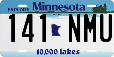 MN license plate 141NMU
