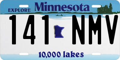MN license plate 141NMV