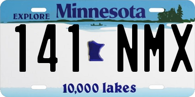 MN license plate 141NMX