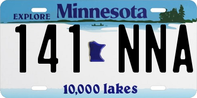 MN license plate 141NNA