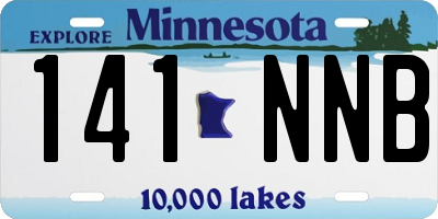 MN license plate 141NNB