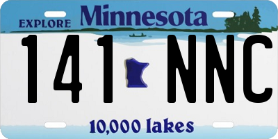 MN license plate 141NNC