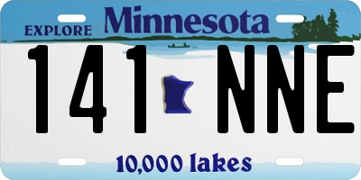 MN license plate 141NNE