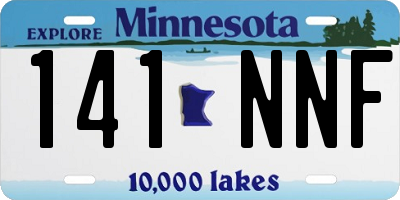 MN license plate 141NNF