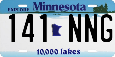 MN license plate 141NNG