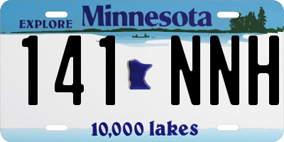 MN license plate 141NNH