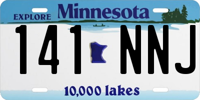 MN license plate 141NNJ