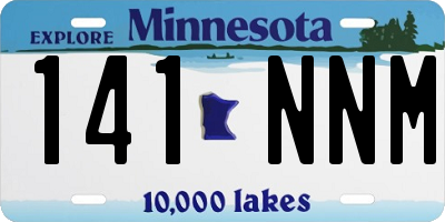 MN license plate 141NNM