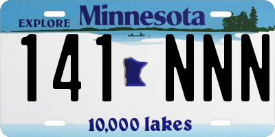 MN license plate 141NNN