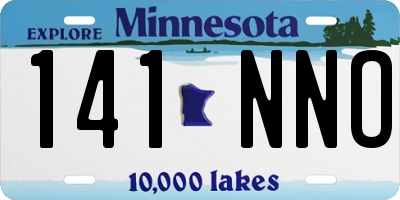 MN license plate 141NNO