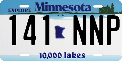 MN license plate 141NNP