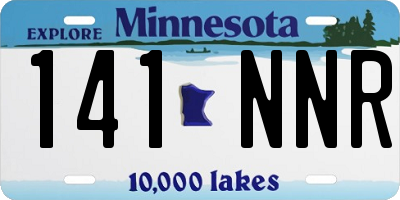 MN license plate 141NNR