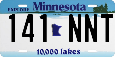 MN license plate 141NNT
