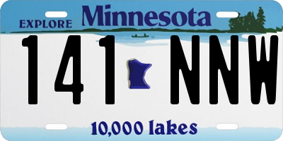 MN license plate 141NNW
