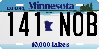 MN license plate 141NOB