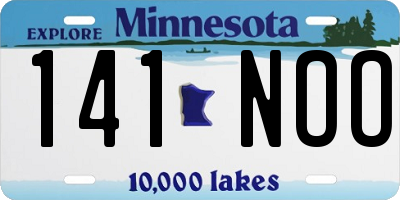 MN license plate 141NOO