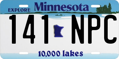 MN license plate 141NPC