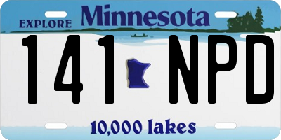 MN license plate 141NPD