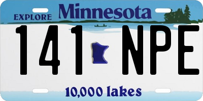 MN license plate 141NPE