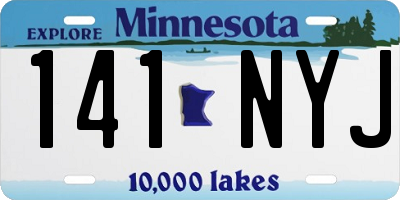 MN license plate 141NYJ