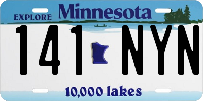 MN license plate 141NYN