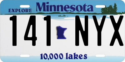 MN license plate 141NYX