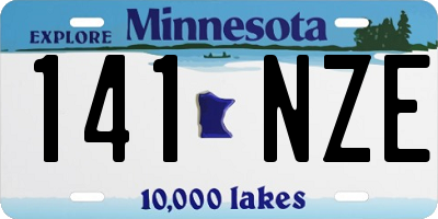 MN license plate 141NZE