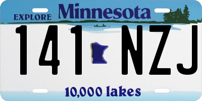 MN license plate 141NZJ