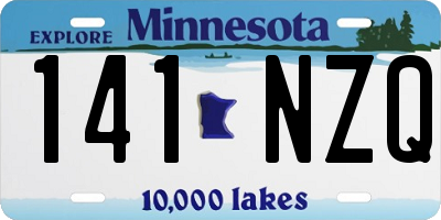 MN license plate 141NZQ
