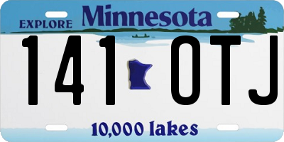 MN license plate 141OTJ