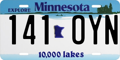 MN license plate 141OYN