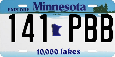 MN license plate 141PBB